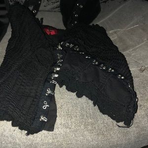 Royal Bones Black Corset Top